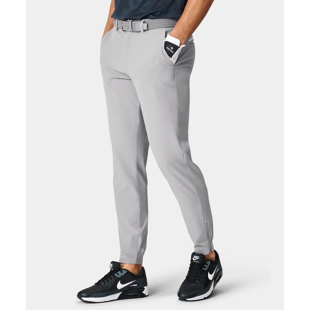 Macade Golf Jogger Pants Mens 32x27 Gray Four-Way Stretch Zip Cuff Performance